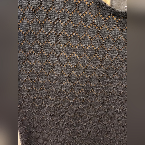 Black perforated nude lined dress. Size medium - Picture 3 of 4